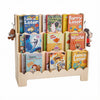 Scalloped Book Shelf 3 Compartment with Side Hooks for Kids Storage
