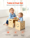 Adjustable Height Weaning Table and Chair Set with Chalkboard Surface for Kids