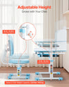 Kids Study Desk and Chair Set with Storage