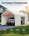 Outdoor Carport Canopy with Removable Sidewalls for Vehicle Protection