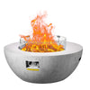 Outdoor Propane Fire Pit Table with Lava Rocks for Patio and Camping
