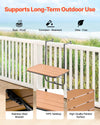 Adjustable Balcony Railing Table for Outdoor Patio and Deck