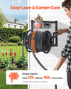 Wall Mounted Garden Hose Reel for Yard and Lawn