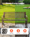Outdoor Metal Bench for Garden and Porch Seating