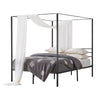 82.5 x 60.2 x 72 in Metal Canopy Bed with Storage and Customization Options
