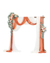 Artificial Wedding Arch Flowers and Drapes Decor Kit