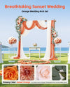 Artificial Wedding Arch Flowers and Drapes Decor Kit