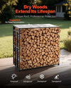 Outdoor Firewood Rack with Roof for Backyard