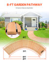 96 in L x 17 in W Roll Out Wooden Walkway for Gardens Patios Beaches Events