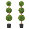 4 ft Topiary Balls with LED Lights - Elegant Indoor/Outdoor Decoration