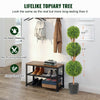 4 ft Topiary Balls with LED Lights - Elegant Indoor/Outdoor Decoration
