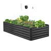 6.7 ft x 3 ft x 1.5 ft Metal Raised Garden Bed with Gloves and Tools