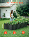 6.7 ft x 3 ft x 1.5 ft Metal Raised Garden Bed with Gloves and Tools