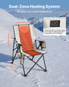 High Back Folding Chair with Dual-Zone Heating and Adjustable Recline Positions