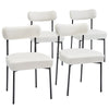 Sturdy Metal Legs, Plush-Touch Comfort Dining Chairs for Kitchen Living Room