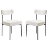 Boucle Dining Chairs Set for Modern Dining Room