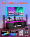 TV Stand with Mount and Storage Cabinets for Bedroom
