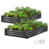 Galvanized Raised Garden Bed Set for Outdoor