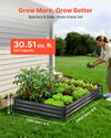 Galvanized Raised Garden Bed Set for Outdoor