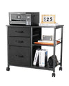 Mobile File Cabinet with Drawers for Office Storage