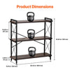 75 lb Capacity Rustic Bookshelf Bathroom Rack Plant Stand