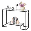 Glass Console Table for Entryway and Living Room