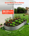 8 ft x 4 ft x 1 ft Elevated Flower Bed with Bottomless Design and Rust-Resistant Panels
