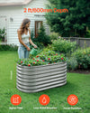 Oval Metal Raised Garden Bed for Flowers