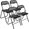 Folding Chair with Padded Seat and Backrest, 350 lb Capacity, Compact Design