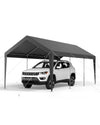 10x20 Ft Portable Garage Carport with UV-Resistant Tarp and Galvanized Steel Frame