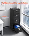 4-Drawer Locking File Cabinet with Smooth Operation and Large Storage Capacity