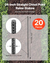 Galvanized Rebar Stakes for Garden and Tent Anchoring
