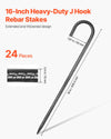 J Hook Rebar Stakes for Garden Fence and Camping