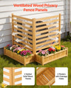 Wooden Privacy Fence with Planters