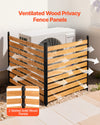 Weather-Tough Wood Privacy Fence 3 Panel for AC Units, Trash Cans, and Pool Equipment