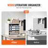 Literature Organizer with Adjustable Shelves for Office and Classroom
