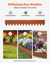 Complete Metal Garden Edge Border Set with 6 Sections and Connecting Plates