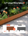 6 Metal Yard Edging with Installation Gloves, Clips, and Manual
