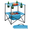 66 lbs Capacity Portable Folding Utility Table with Cup Holders and Storage Bag