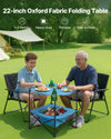 66 lbs Capacity Portable Folding Utility Table with Cup Holders and Storage Bag