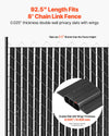 82 Double-Wall Chain Link Fence Slats 10' Full Coverage with 3 Bottom Locking Channels