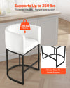 Set of 3 Bar Stools with Plush Backrest and 25 in Seat Height