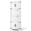 Corner Storage Cabinet with Adjustable Shelves for Home