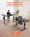 Height Adjustable L Shaped Gaming Desk