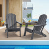 Outdoor Adirondack Chairs Set with Cup Holder for Backyard