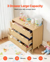 3 Drawer Rattan Dresser for Bedroom Clothes Storage Cabinet