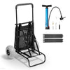 Adjustable Foldable Beach Cart with 165 lbs Capacity and Balloon Wheels