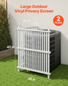 36 in x 45 in Vinyl Privacy Fence Panels Set of 2 - Lattice Design for Backyard