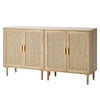 Rattan Storage Cabinets Set for Living Room and Entryway
