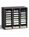 24-Compartment Office Mail Organizer with Adjustable Shelves